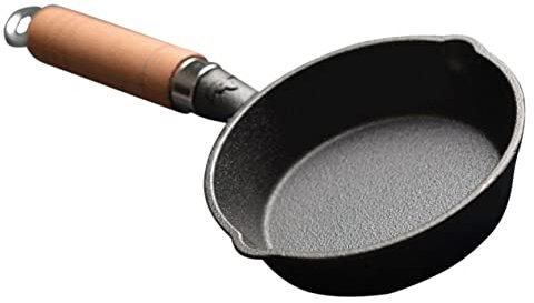 Alipis Padella Piccola Per Uova Antiaderente in Ghisa Per Cucina Rapido Riscaldamento Uniforme Per Colazione o Gnocchi Uso