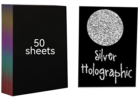 Kratzpapier Magisch, Kratzpapier für Kinder und Erwachsene, 50 Blatt Kratzpapier A4 Laser Silber Handwerk Kratzmalerei Zeichenpapier Geschenk für Kinder