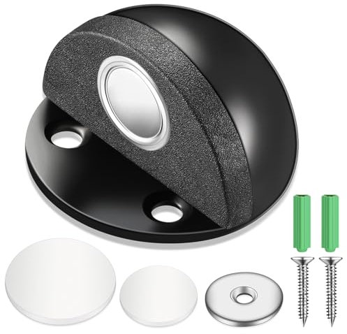 Sinmoe Magnetic Door Stop Oval Stainless Steel Floor Door Stopper Mounted Half Moon Wall Protector Polished Doorstop