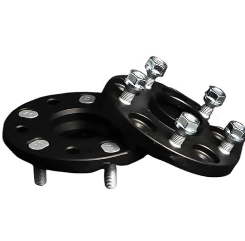 Spurverbreiterung 2 Stück 15/20/25/30/35mm Spurverbreiterung Adapter Für PCD 5X 114,3 66,1mm Geeignet Für 5 Lug Für Dacia Für Duster M12x 1,5 Autos Spurverbreiterunge(20mm Black)