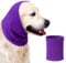 Aomig Ohrenschützer für Hunde - Hundemütze, Gehörschutz, Ohrenklappe, Kopfwickel, Hals und Ohren Wärmer, Hundekopfhörer für Silvester (Lila, L)