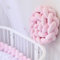 ENAZKLADB Bettschlange Baby, Bettschlange Geflochten, Baby SeitenschläFerkissen, Kantenschutz Bettumrandung Knotenkissen, Nestchenschlange Babybett, Zierkissen Stillkissen