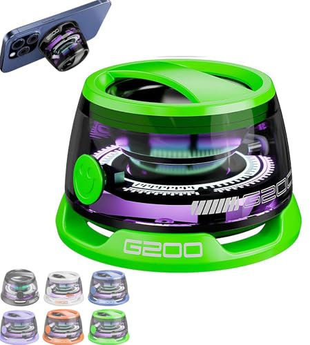 Cikiki Magnetic Bluetooth Speaker, Multifunctional Mini Portable G200 Speaker with Dynamic RGB Color, Wireless Phone Stand Gaming Speaker for Phone/Android/Fridge