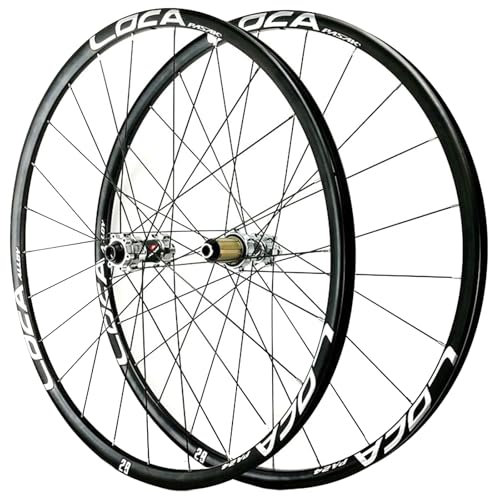 26/27.5/29“ Mountainbike-Laufradsätze Aluminium-Legierung Felge Steckachse Vorne 15 * 100mm Hinten 12 * 142mm Scheibenbremse Vorne/hinten Laufradsatz 24 Löcher Nabe for 8-12 Gang Laufradsatz(Titanium