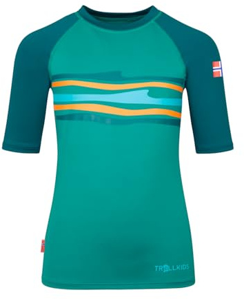 Trollkids Haukland UV-Shirt Kurz Sea Green/Lagoon Green, Gr. 128