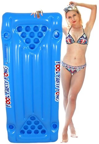 Balakaka Galleggianti Gonfiabili per Piscina 62×152 cm, Materassino Gonfiabile per Giocare a Beer Pong Gonfiabili Piscina per Adulti Party Game Divertimento Estivo