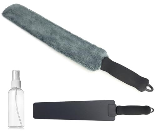 Pacaba Car Interior Cleaning Kit, Microfibre Detailing Brush with Spray Bottle Easy Dust Removal for Vents, Dashboard & Hard-to-Reach Areas