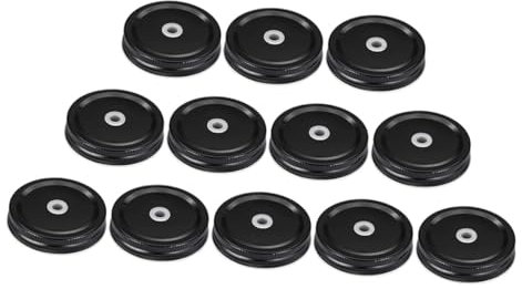 PartyKindom 24 Stück Einmachglas Deckel Versiegelung Becherdeckel für Einmachgläser Einmachglasdeckel Einmachglas Zubehör weckgläser Cup Zubehör Einmachglas Verschlussdeckel Weißblech