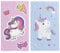 damaloo 2er Set Kinderhandtuch 30x50 cm aus Baumwolle – Gästehandtücher mit Einhorn-Motiv – Kleine Handtücher für Mädchen – Händetücher oder Waschlappen für Kinder