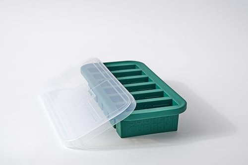 Souper Cubes 1/2 Cup Silicone Freezer Mold, Perfect for Storing Soups, Sauces, Juices, Desserts, Smoothie Prep and More, Freezer Portion Mold for Meal Prepping - Kale - 1-Pack