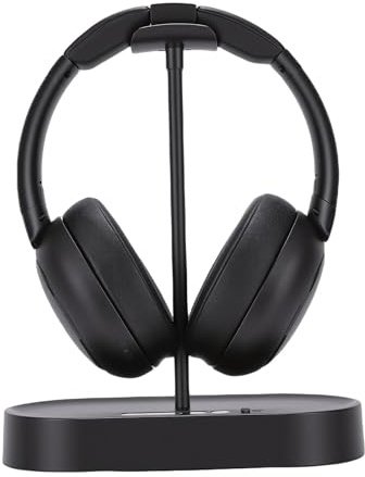 Denash Wireless TV Headphones, 5.4 HiFi Stereo with Transmitter Charging Base for Seniors Parents, Plug and Play, 40h Playtime, 30m Range, Lightweight Comfort