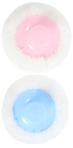 GETAJGHSD Kosmetik Puderquaste 2 Stück Flauschiger Plüsch 8cm Wiederverwendbarer Applikator zum Bestäuben von Babypuder und Körperpuder für Babys und