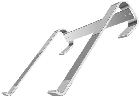 ADOCARN Supporto notebook in lega di alluminio con sistema di raffreddamento e inclinazione a doppia sponda per scrittura e digitazione