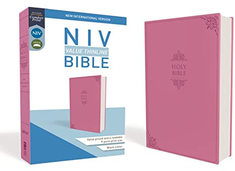 NIV, Value Thinline Bible, Leathersoft, Pink, Comfort Print