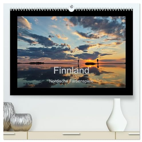 Finnland - Nordische Farbenspiele (hochwertiger Premium Wandkalender 2026 DIN A2 quer), Kunstdruck in Hochglanz: Momente der Ruhe (CALVENDO Orte)