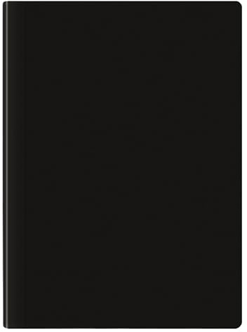 Mini-Timer PVC schwarz 2026: Kleiner flexibler Taschenkalender im Format 7,5 x 11 cm.