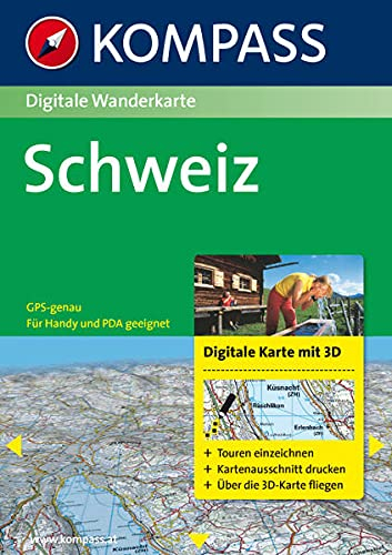 Schweiz: Digitale Wanderkarte. GPS-genau (KOMPASS Digitale Karten, Band 4312)