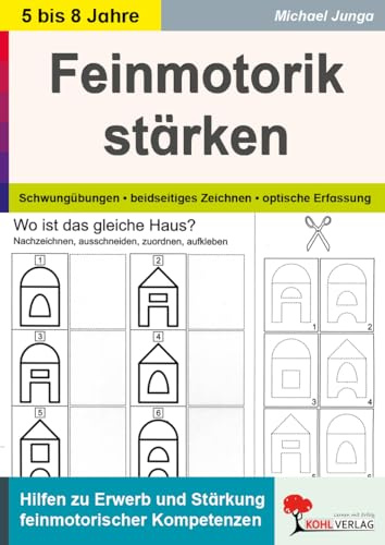 Feinmotorik stärken – Schwungübungen & beidseitiges Zeichnen | Vorschule, Grundschule & Förderung ab 4 Jahren | Kopiervorlagen 64 Seiten | Mit ... und Stärkung feinmotorischer Kompetenzen