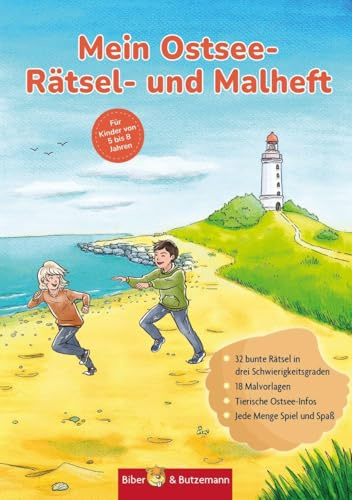 Mein Ostsee-Rätsel- und Malheft: Rätselspaß an der Ostsee – Entdecken, knobeln, malen, spielen! (Lilly und Nikolas)