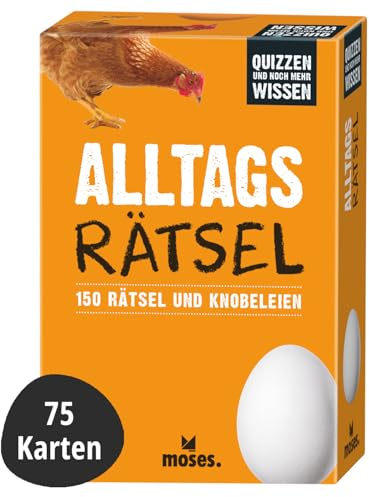 moses. Alltagsrätsel – 150 Rätsel und Knobeleien, Rätsel-Kartenset rund um alltägliche Fragen, Wissensquiz aus der Reihe Quizzen und noch mehr Wissen