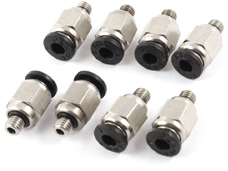 sourcing map 8 Stück M5 Außengewinde zu 4mm Push in Pneumatisch Schnellverbinder Steckbinder de