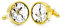 Honey Bear Watch Movement Herren Manschettenknöpfe Cufflinks Steampunk Uhrwerk Uhr Bewegung Edelstahl (Gold)
