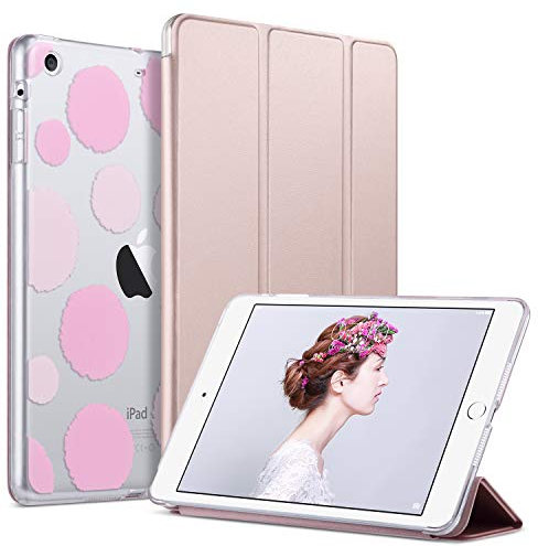 ULAK iPad Mini 1/2/3 Case, [Classic Series] Slim Lightweight Smart Case with Auto Wake & Sleep Function Translucent Stand Cover Case for Apple iPad Mini/Mini 2/Mini 3 - Rose Gold