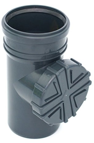 GRAPHITE - Filtro para tubos de lluvia con recogehojas para tubos KG/HT DN100 Ø110