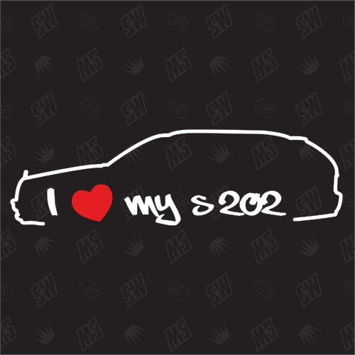 I Love My S202 T-Modell - Sticker für Mercedes Benz, Bj 97-01