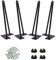 Drenky Pied de Table Metal, Pieds Table Basse 4pcs Pied de Bureau Noir Pied Epingle 40 cm pour Tables Basses, Tables de Salle à Manger, Bureaux Modernes Avec Vis et Protecteurs de Sol en Caoutchouc