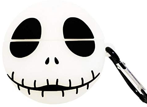 Airpods Pro Case Game Boy Form, Airpods Pro Zubehör Kits Lustige 3D Cute Cartoon Silikon Airpods Pro Cover Case für Apple Airpods 3/Pro Cool Fun Mädchen Teenager Jungen Herren Weißer Totenkopf