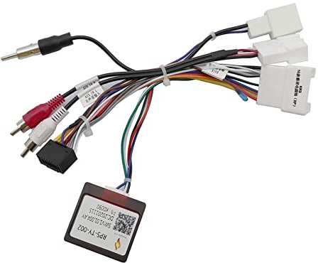 Bestycar Android Car Audio Radio Player Power Cable Adapter Wiring Harness for Toyota Corolla Highlander Prado Camry Tundra with JBL Amplifier Steering Wheel Control 16PIN Power Socket