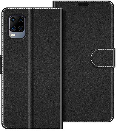 COODIO Handyhülle für ZTE Axon 11 5G Handy Hülle, ZTE Axon 11 5G Hülle Leder Handytasche für ZTE Axon 11 5G Klapphülle Tasche, Schwarz