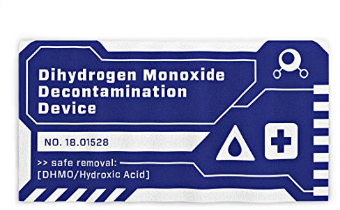 getDigital DHMO Badehandtuch - Großes Strand Handtuch für Chemie Geeks und Nerds mit Dihydrogenmonoxid Motiv - 140 x 70 cm, 100% Baumwolle