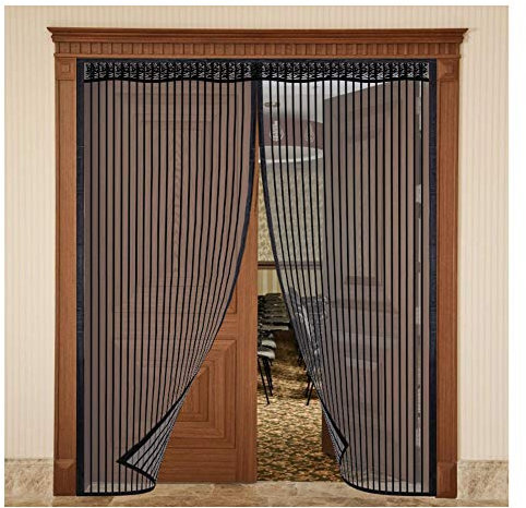 Porta Zanzariera Magnetica,130x260cm Tenda Zanzariera Magnetica per Porta,Facile Montaggio,Senza Perforazion,Si Chiude Da Sola,Impedendo Agli Insetti Di Entrare