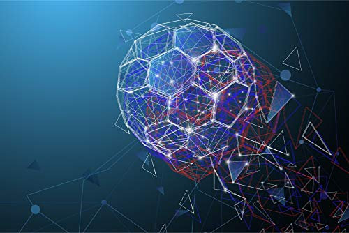 Muralo Fotomural autoadhesivo 90 x 60 cm, diseño de balón abstracto juvenil juvenil, moderno papel pintado para habitación infantil, tamaño XXL, 90 cm x 60 cm