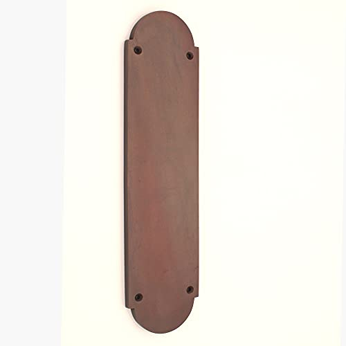 Infinity Decor Victorian Style Half Round Shaped Finger Push Plate in Aged Bronze 300 x 75mm – Solid Brass Finger Plate for Interior or Exterior Doors