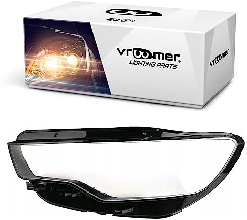 VROOMER Scheinwerferglas kompatibel mit Audi A6 S6 C7 4G vor dem Facelift 2011-2014 Lichtscheibe Scheinwerfergläser Frontscheinwerfer Streuscheibe links