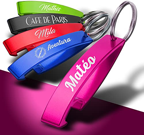 Anpassbarer Aluminium SPARKLING Flaschenöffner - Personalisierter Flaschenöffner (Sparkling - Rose/Rosa)