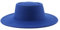 QBQZXAOSOWH Fedora Trilby Hut Fedoras 9,5 cm Große Breite Krempe Hut Damen Herren Hüte Cowboy Filzhüte Damen Street Band Fedora Hut 56-58 cm Kuppel-Blau