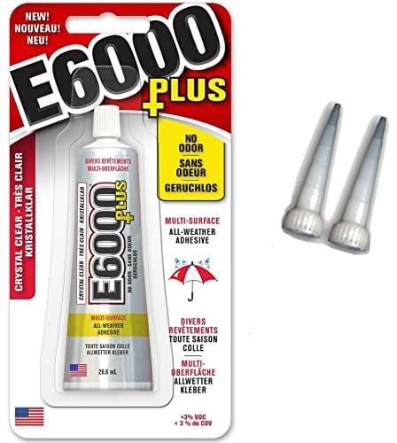 E-6000 Clear 26,6mL - Original E 6000 Plus, Tube + 2 Dosierspitzen & Vamos Sticker NEU