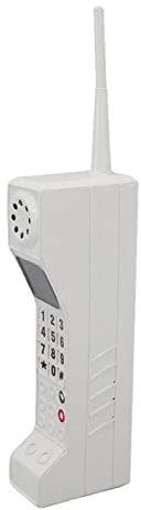 TOPINCN Ornements de Modèle de Téléphone Portable Rétro, Modèle de Téléphone Portable en Brique de Simulation Légère Unique en Fer à l'ancienne pour la Décoration de la Maison (Blanc)