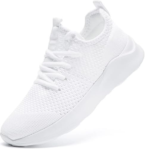 WYGRQBN Women's Walking Shoes Lightweight Tennis Fashion Sneakers Sports Workout Gym Shoes for Running White US Size 8