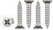 WELLOCKS Vis autotaraudeuses | M4 x 20mm | 50 PCS Kit de vis en acier inoxydable | Tête plate Vis à tôle Set de vis à bois | pour la réparation maison travaux sur bois Intérieur Extérieur (D034420)