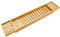Almineez Luxury Bamboo Wood Bath Tub Caddy Rack Tray, Water Resistant Bathroom Shelf Tidy Tray Storage Shelf Organiser (Natural)