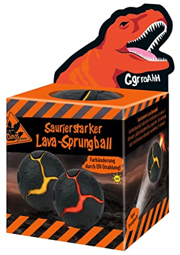moses. Lava-Sprungball – Saurierstarker Lavaball mit hoher Sprungkraft, Großer Lava-Flummi ⌀ 6,7 cm, Farbänderung durch Sonnenlicht, Dinosaurier Fans, Zum Ballspielen