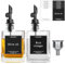 Mamiddle Set de Bouteilles d'Huile et de Vinaigre pour la Cuisine (Noir-280ml)