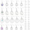 UNICRAFTALE 12Paar 4 Stile Glas Cabochon Rohling Ohrringe 304 Edelstahl Ohrring DIY Zubehör Lünetten Ohrringe Dreieck Ohrring Haken Quadrat Cabochon Tabletts Ohrhaken Zubehör Für Schmuckherstellung