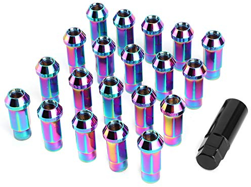 AUTO Open End Bulgeorn Lug Nut 12x1.5mm Wheelcessories Fit for Vehicles with 12X1.5 Thread Studs with Cone Lug Holes + lug nuts m12 x1.5