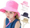 YANWANG Bebé Niños Ajustable Bucket Sun Hat, UPF 50+ Protección Solar Gorra de Playa para Niños Pequeños Niñas(Pink,0-6Months)